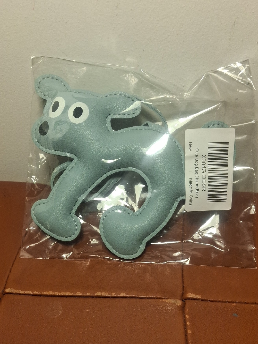 Cute Blue Bear Bag Charm Keychain